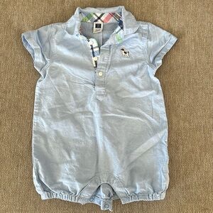 Janie and Jack 6-12mo light denim shortall